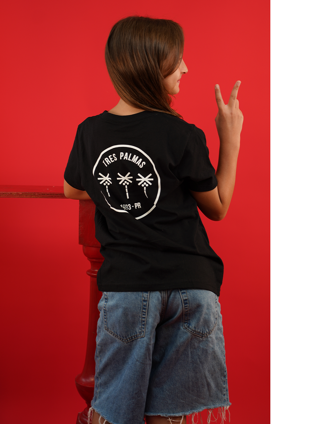 Tres Palmas Minimal | Kids SS Tshirt (Black)