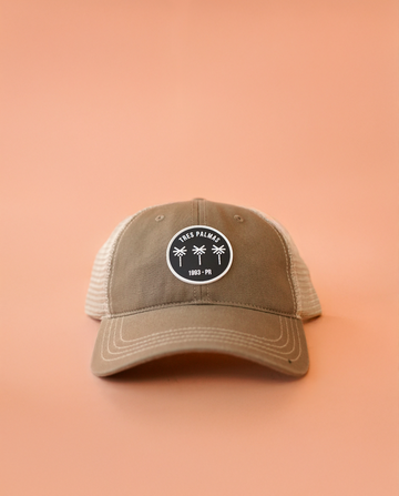 Tres Palmas Minimal | Trucker Hat (Driftwood Khaki)