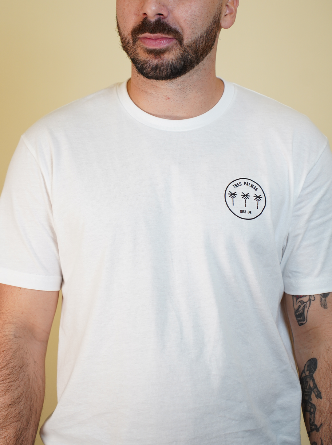 Tres Palmas Minimal SS Tshirt (White)