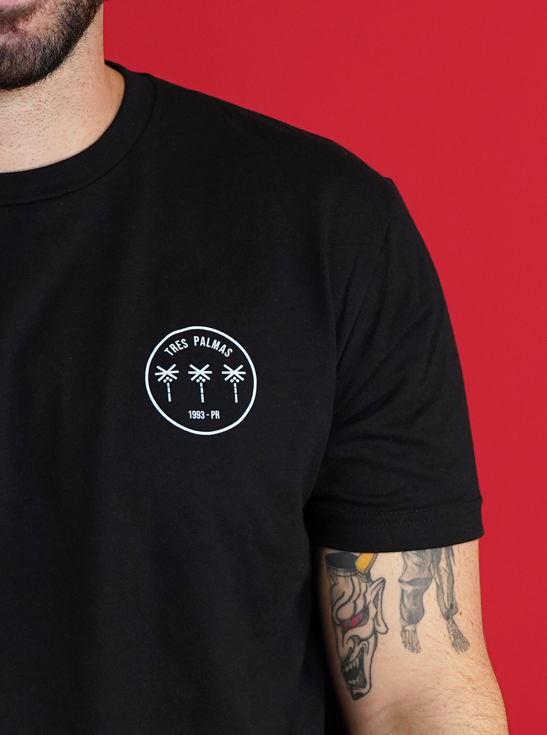Tres Palmas Minimal SS Tshirt (Black)