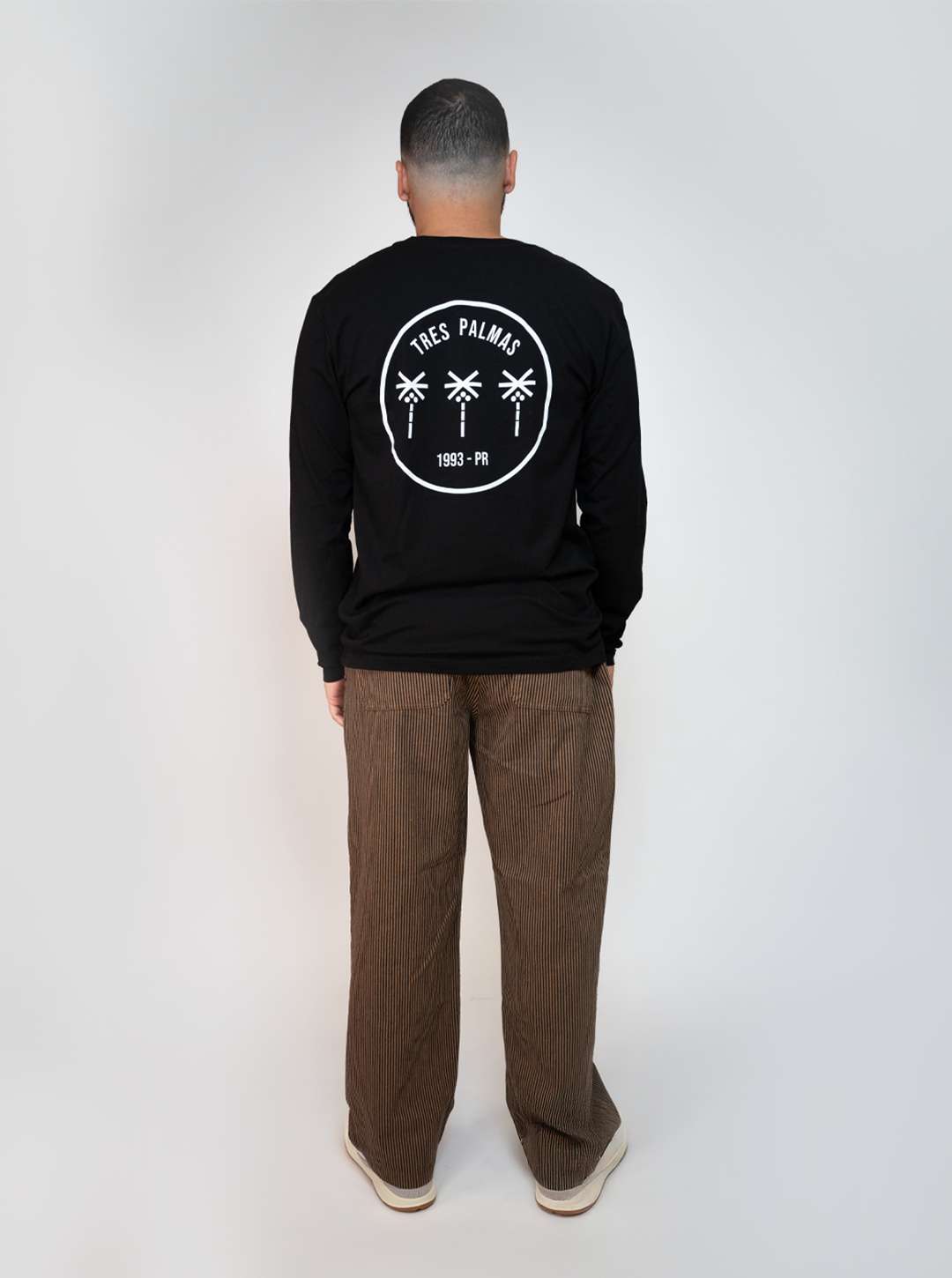 Tres Palmas Minimal Long Sleeve Tshirt (Black)