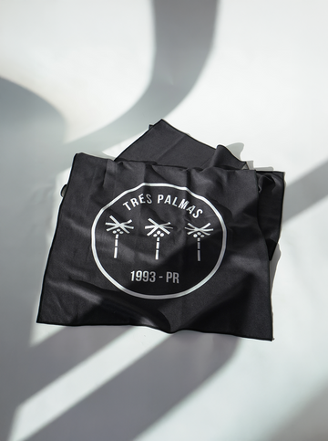 Tres Palmas Minimal | MicroTerry Towel (Black)