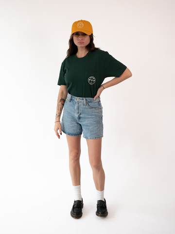 Tres Palmas Minimal Pocket Tshirt (Forest Green)