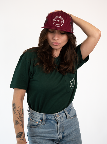 Tres Palmas Minimal |  Trucker Hat (Maroon)