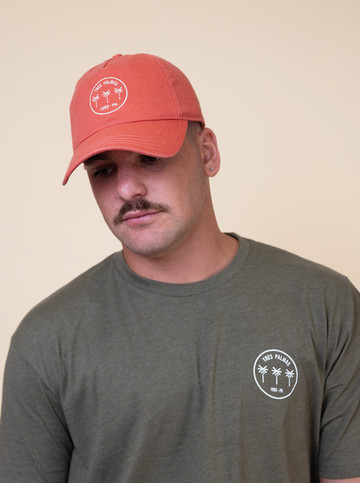 Tres Palmas Minimal | Vintage Dye Trucker Hat (Nantucket)