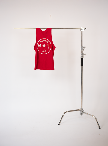 Tres Palmas Minimal Tank Top (Red)