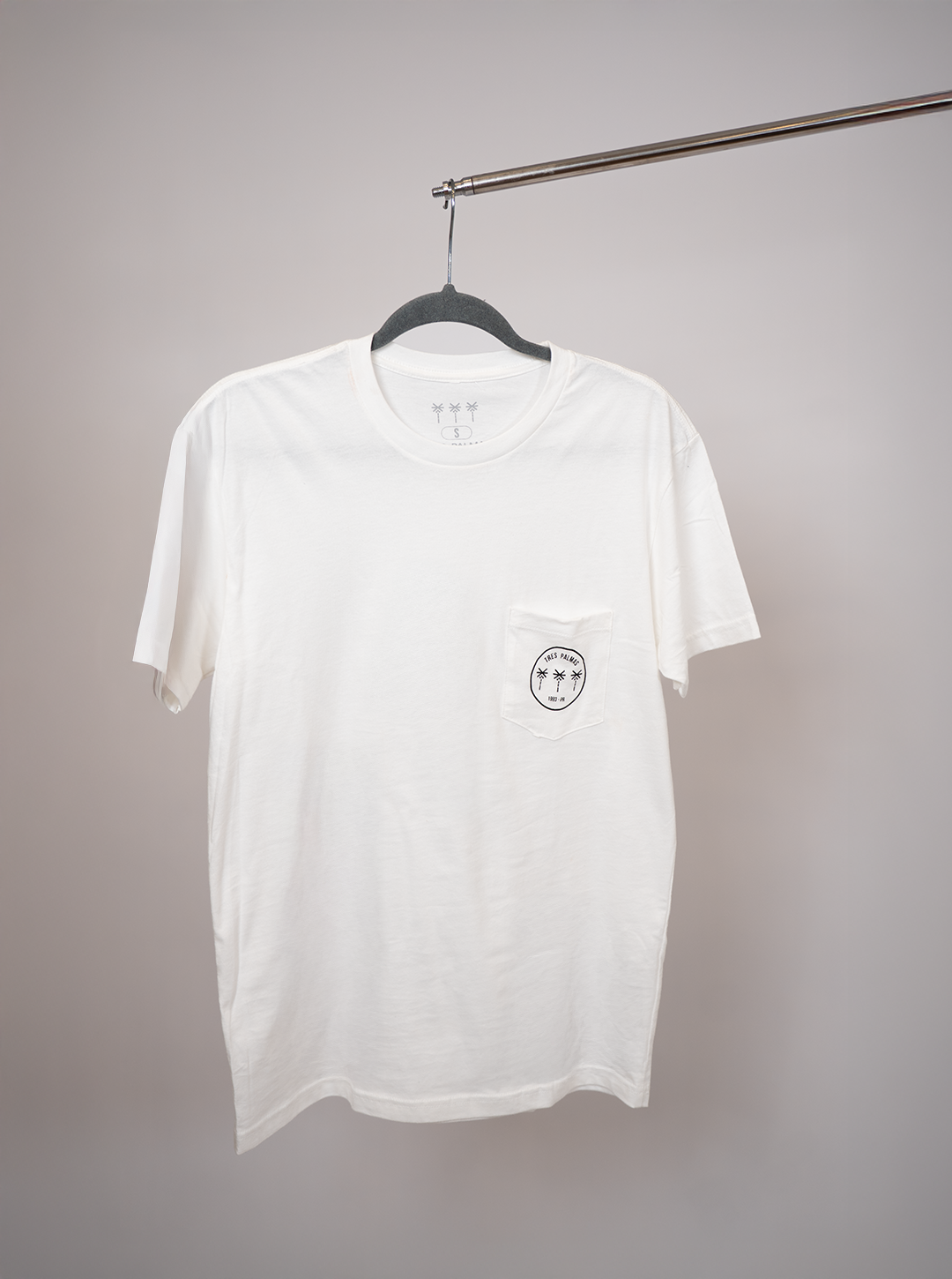 Tres Palmas Minimal Pocket Tshirt (White)
